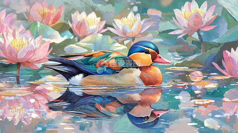 高清大图下载【趣麦麦图】鸳鸯高清图片