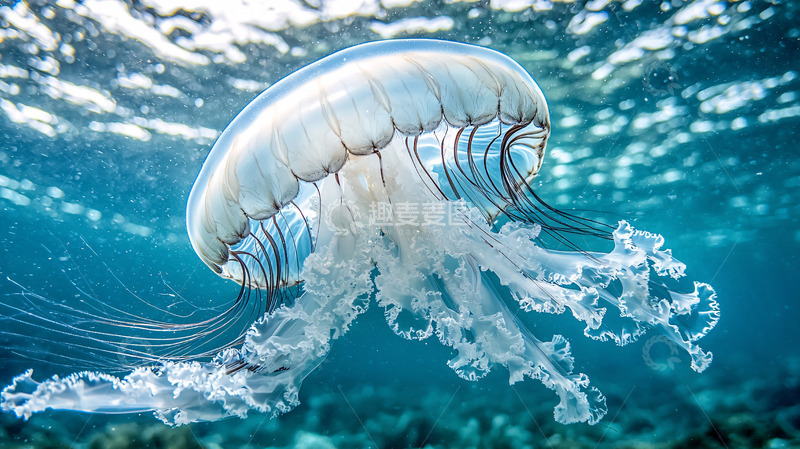 高清大图下载【趣麦麦图】水中优雅的水母