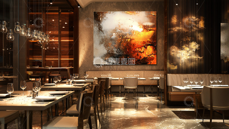 高清大图下载【趣麦麦图】高级餐厅内部环境