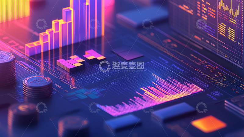 高清大图下载【趣麦麦图】科技感数据图表