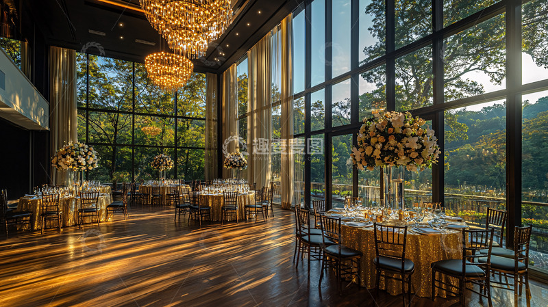 高清大图下载【趣麦麦图】落地窗宴会厅