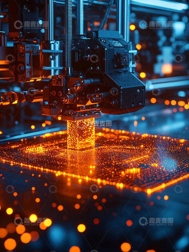 高清大图下载【趣麦麦图】3D打印机制造复杂物品