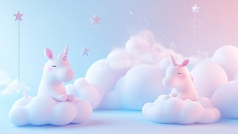 高清大图下载【趣麦麦图】梦幻独角兽