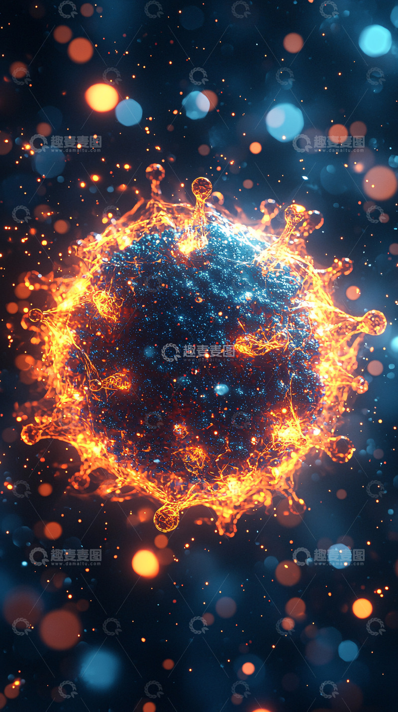 高清大图下载【趣麦麦图】病毒燃烧的艺术效果