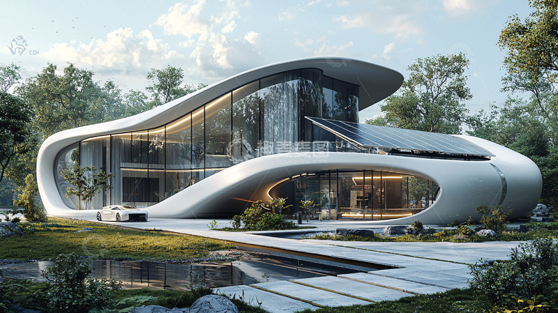 高清大图下载【趣麦麦图】未来主义建筑外观