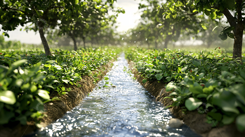高清大图下载【趣麦麦图】田园小溪流水潺潺