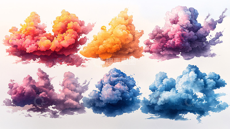 高清大图下载【趣麦麦图】彩色烟雾素材