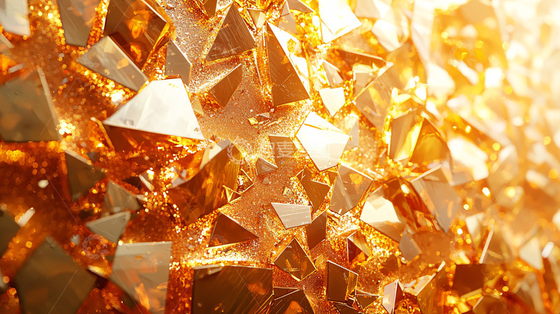 高清大图下载【趣麦麦图】金色碎片闪耀堆叠
