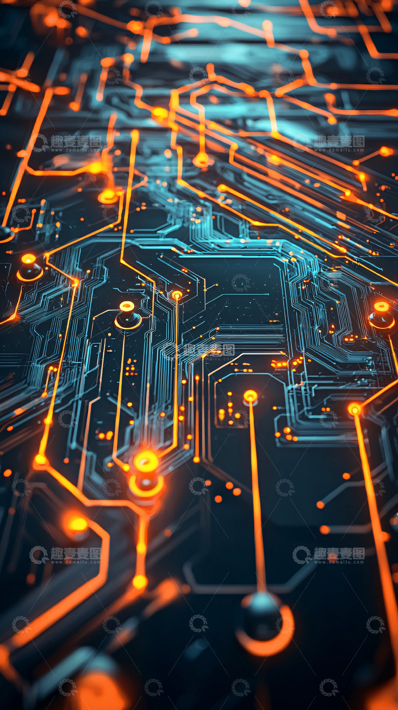 高清大图下载【趣麦麦图】抽象电路板