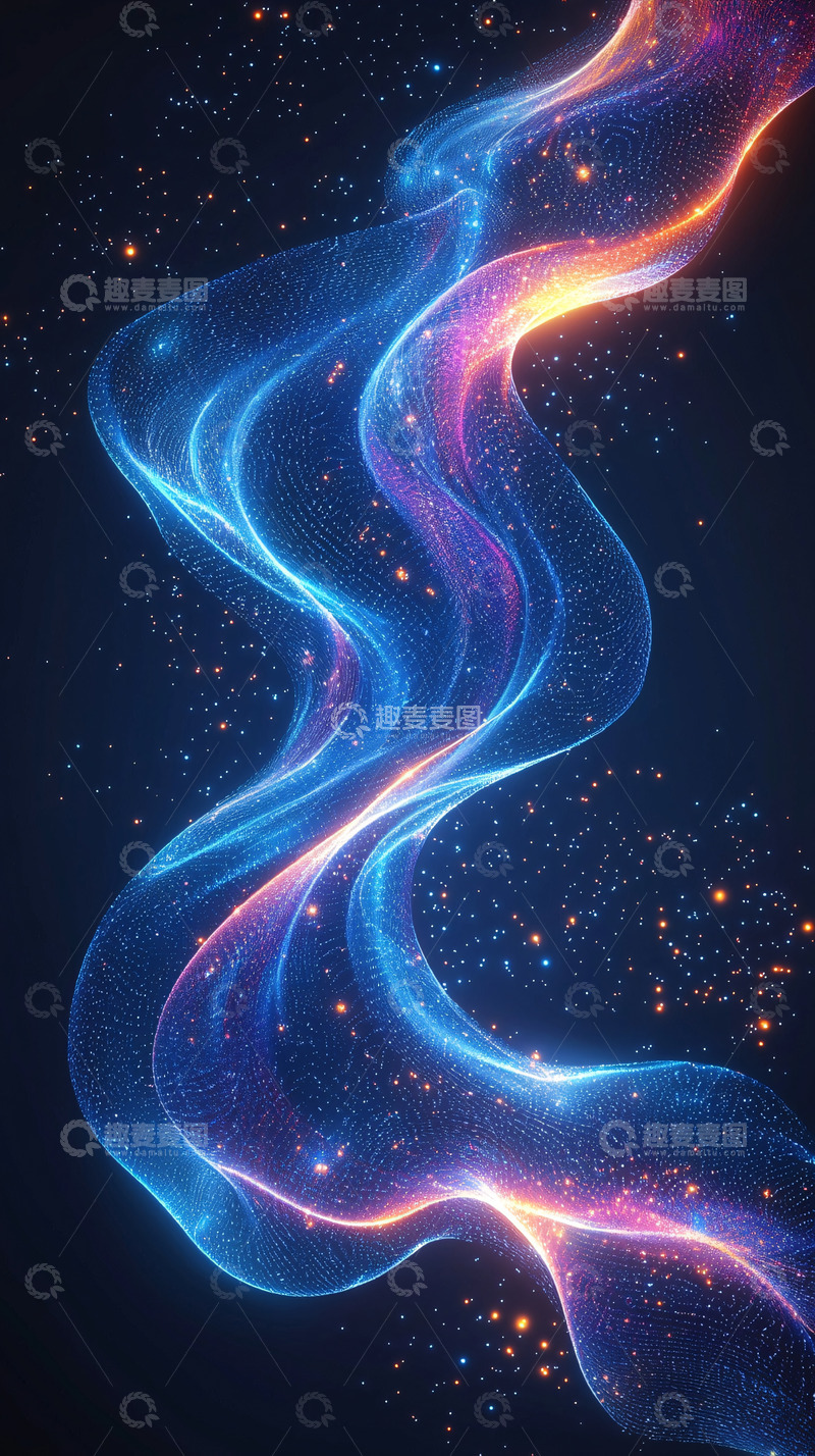 高清大图下载【趣麦麦图】流光溢彩的炫酷线条