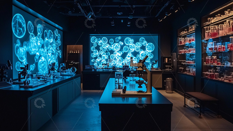 高清大图下载【趣麦麦图】实验室蓝色灯光