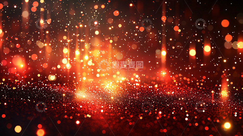 高清大图下载【趣麦麦图】红色闪光粒子背景