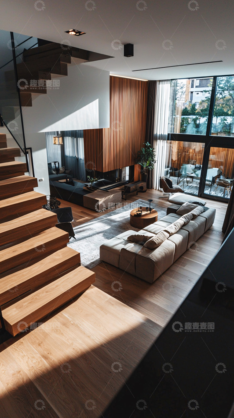 高清大图下载【趣麦麦图】现代简约风格住宅客厅