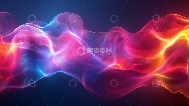 高清大图下载【趣麦麦图】彩色烟雾状抽象背景