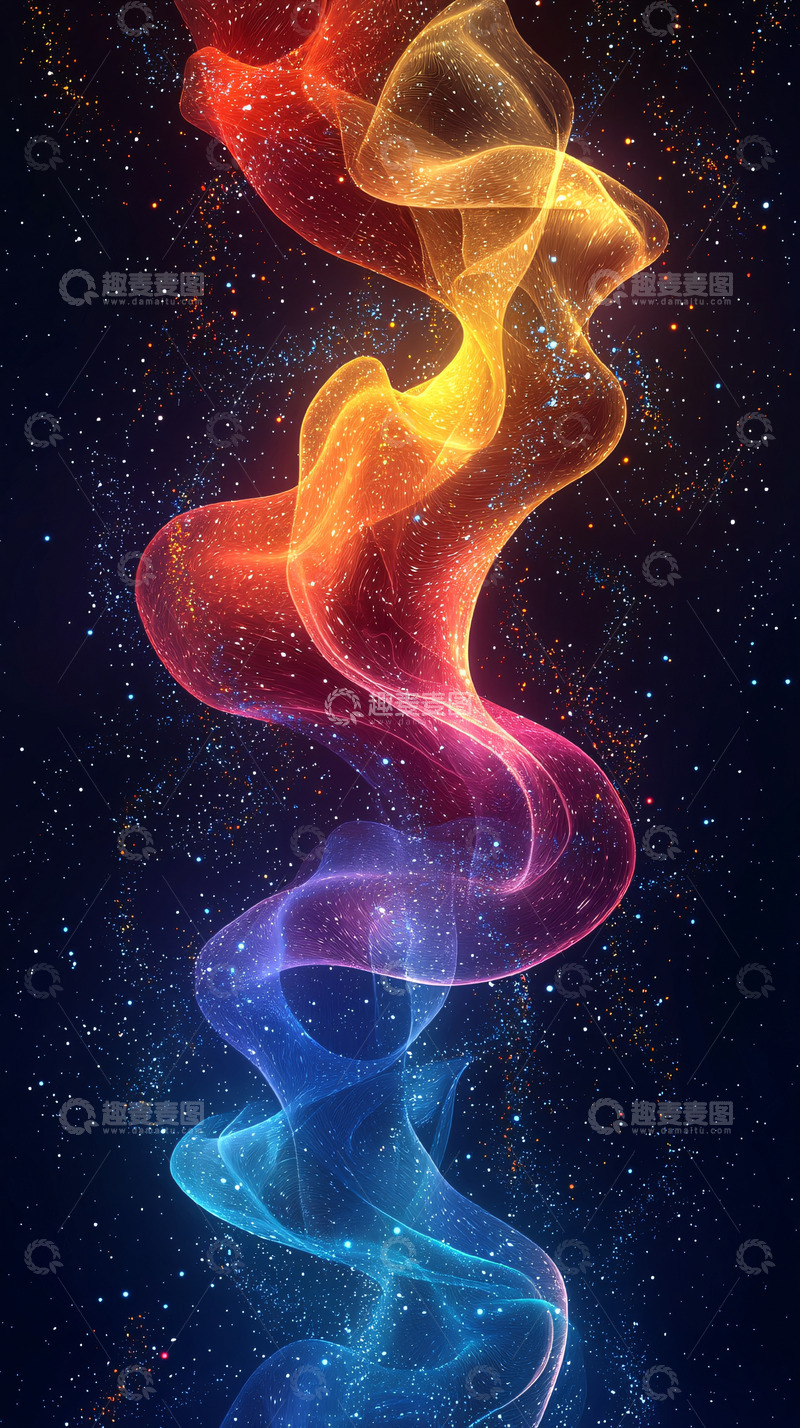 高清大图下载【趣麦麦图】彩色烟雾星云