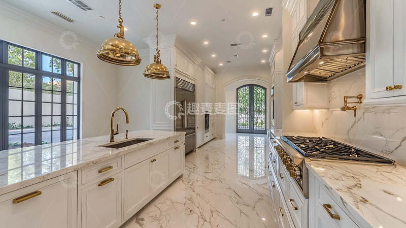 高清大图下载【趣麦麦图】高端白色厨房