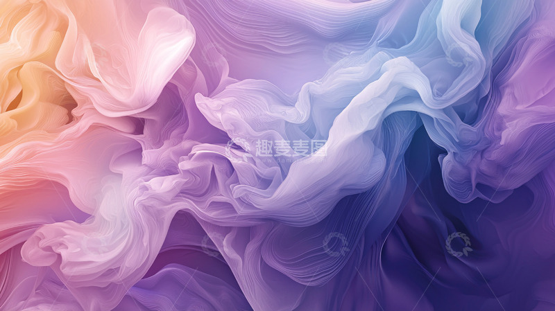 高清大图下载【趣麦麦图】彩色纱网褶皱质感