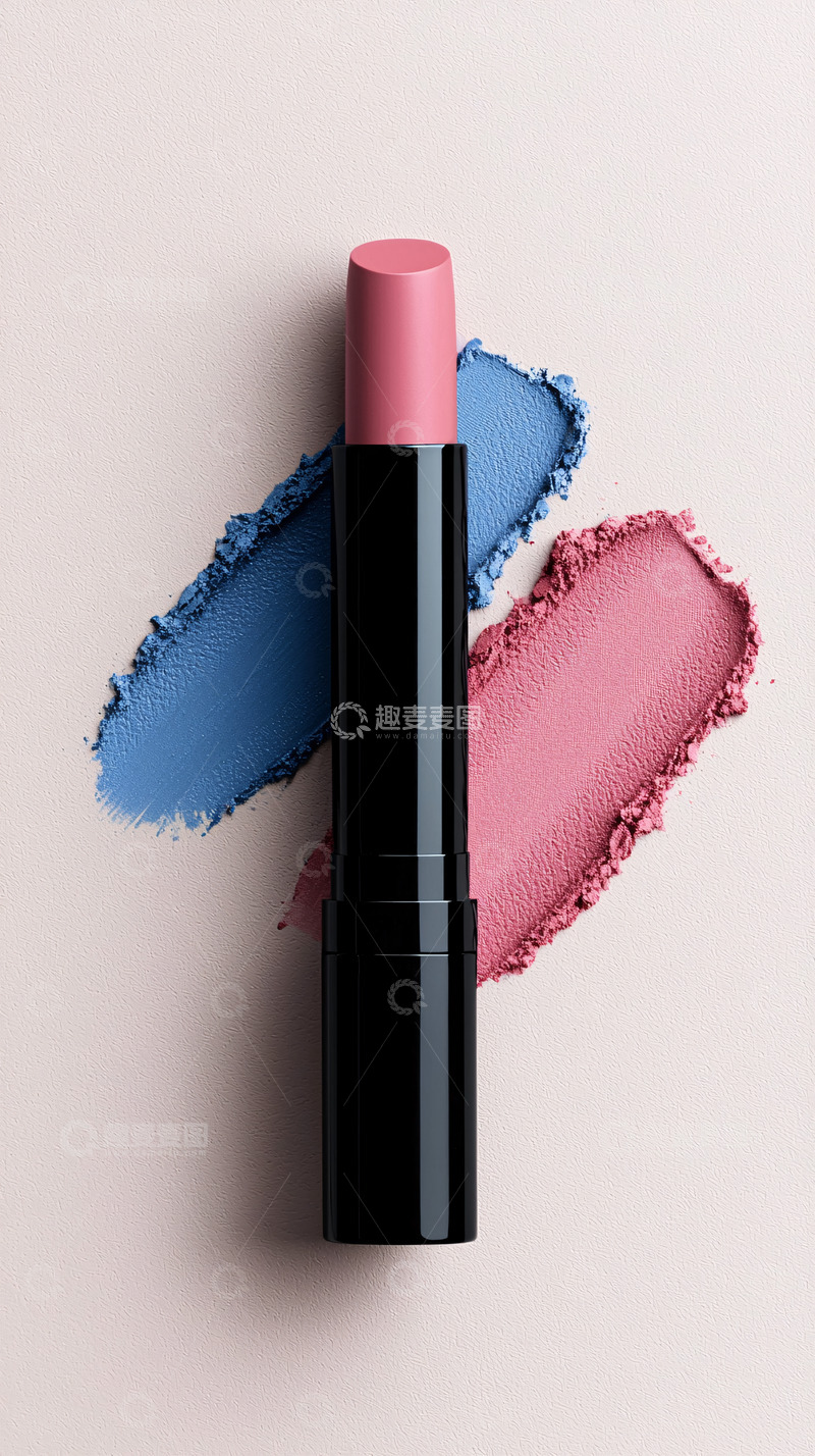 高清大图下载【趣麦麦图】口红和眼影色块静物