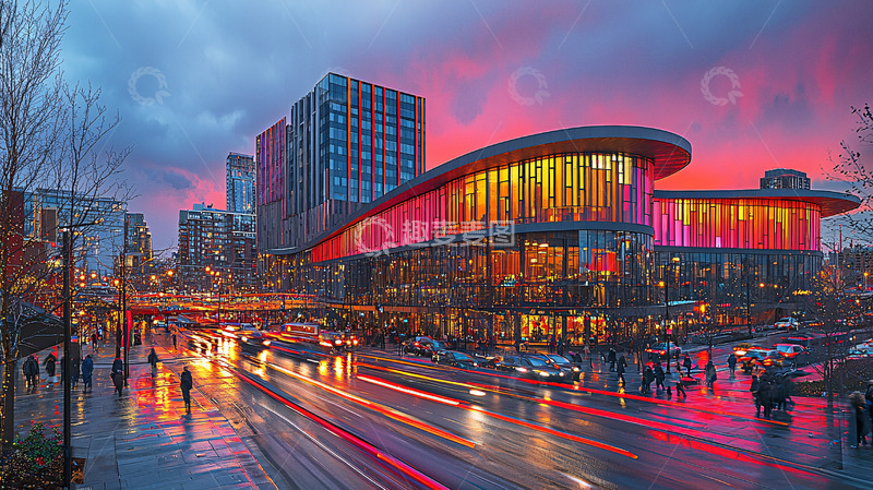 高清大图下载【趣麦麦图】夜晚城市建筑夜景