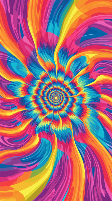 迷幻色彩漩涡绽放