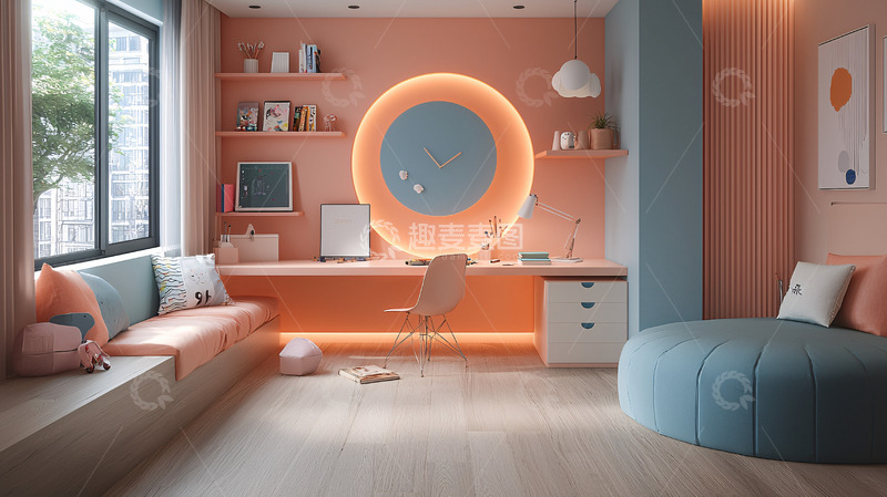 高清大图下载【趣麦麦图】少女卧室
