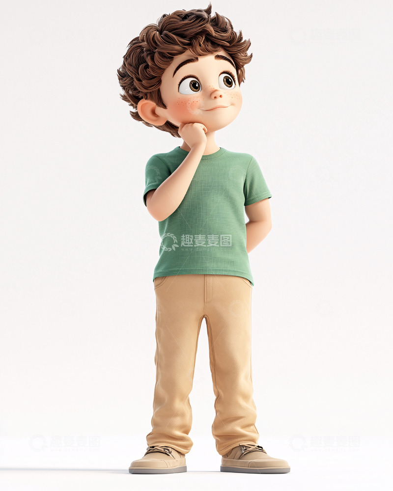 高清大图下载【趣麦麦图】卡通男孩