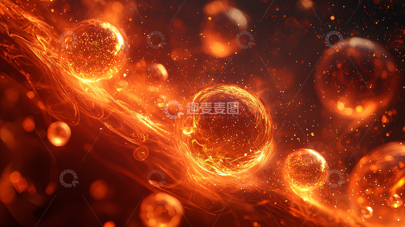 高清大图下载【趣麦麦图】火焰球体