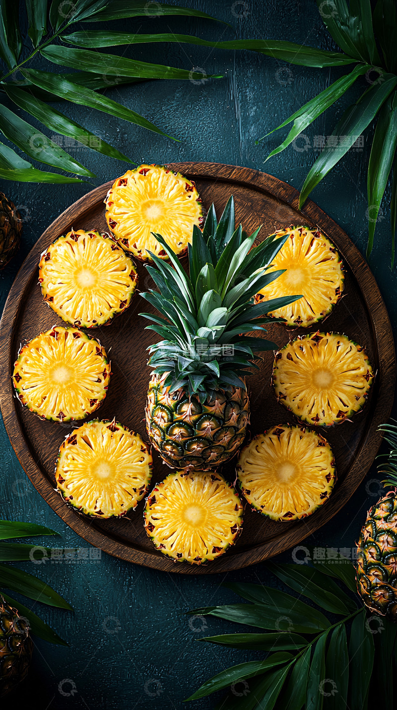 高清大图下载【趣麦麦图】菠萝和菠萝切片