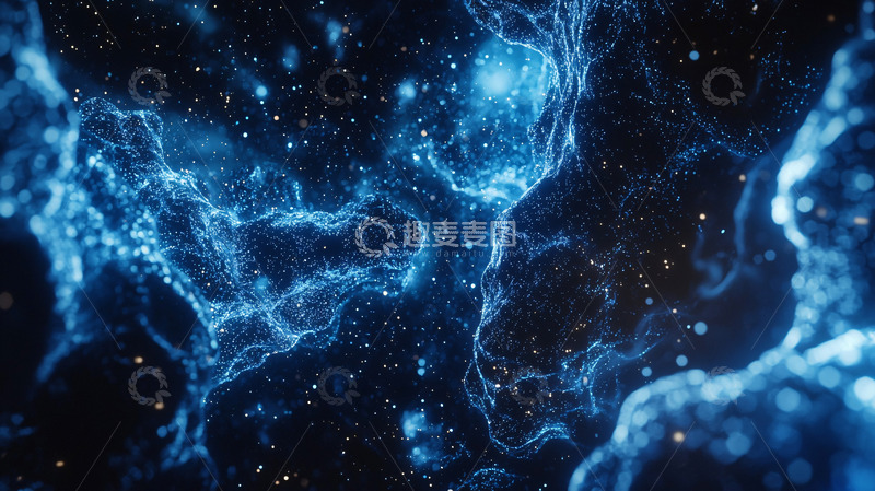 高清大图下载【趣麦麦图】蓝色能量流