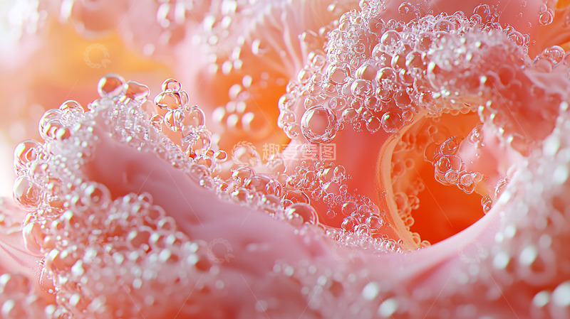 高清大图下载【趣麦麦图】粉色泡沫特写