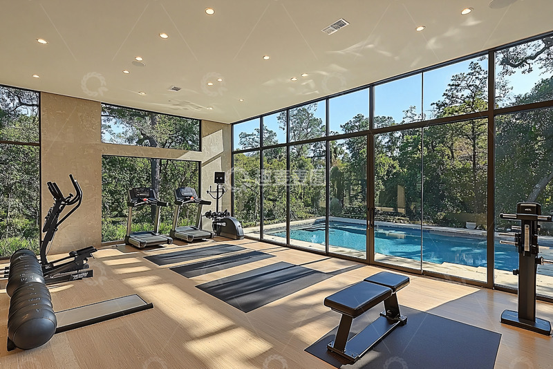 高清大图下载【趣麦麦图】高端住宅室内健身房