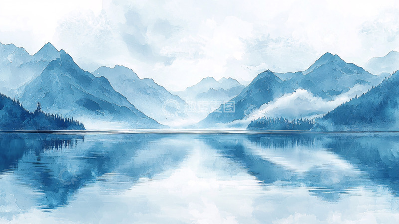 高清大图下载【趣麦麦图】水墨山水画20