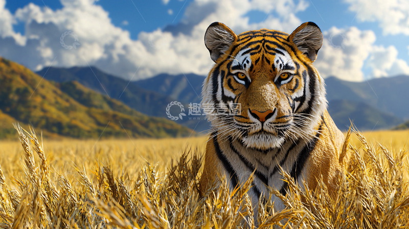 高清大图下载【趣麦麦图】高清猛虎草原写真