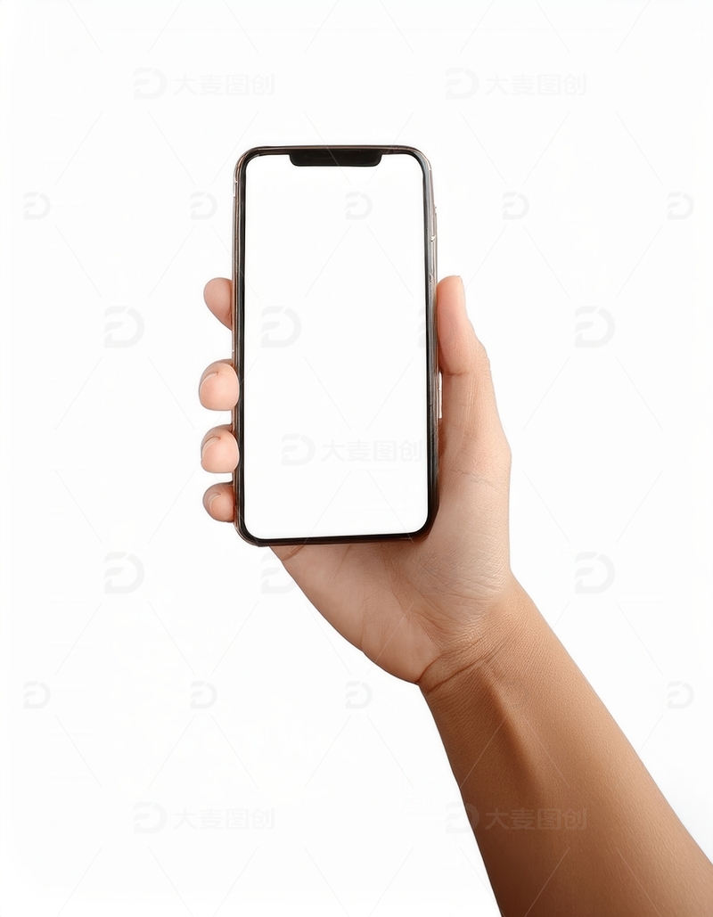 高清大图下载【趣麦麦图】单手持握空白屏幕的智能手机1