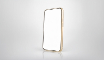 金色边框空白屏幕的手机样机