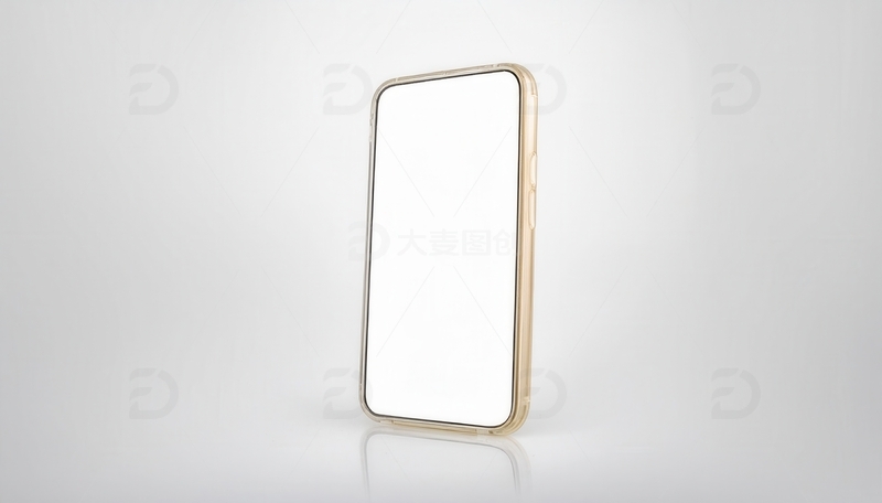 高清大图下载【趣麦麦图】金色边框空白屏幕的手机样机