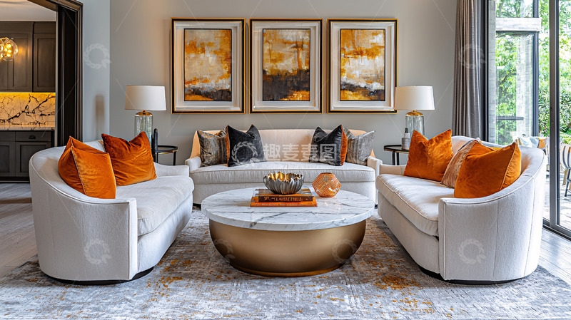 高清大图下载【趣麦麦图】现代简约客厅装饰