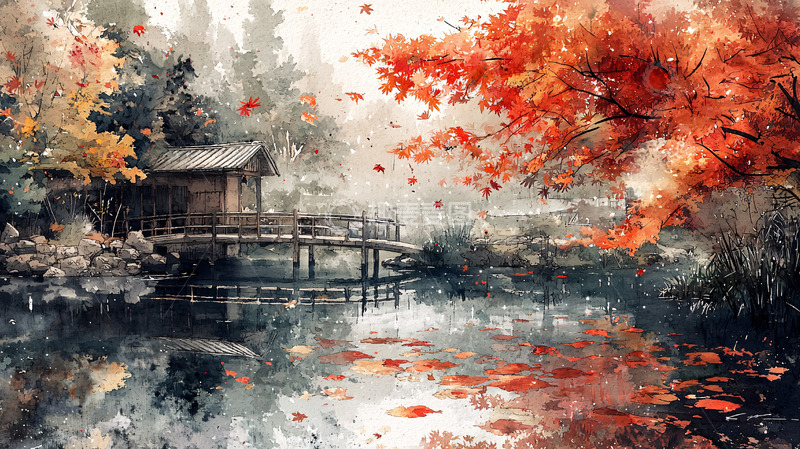 高清大图下载【趣麦麦图】秋日小屋