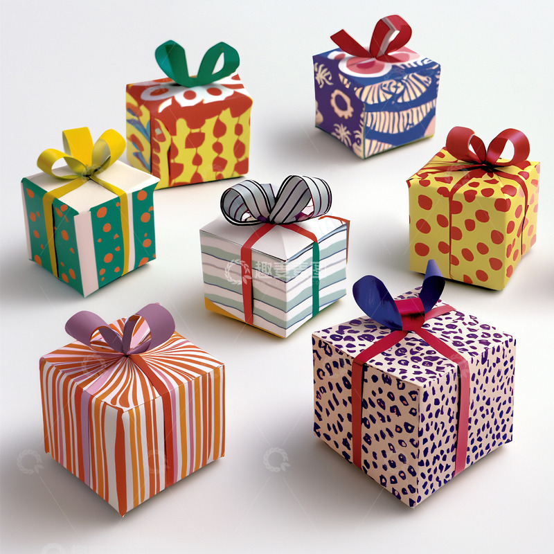 高清大图下载【趣麦麦图】彩色小礼盒