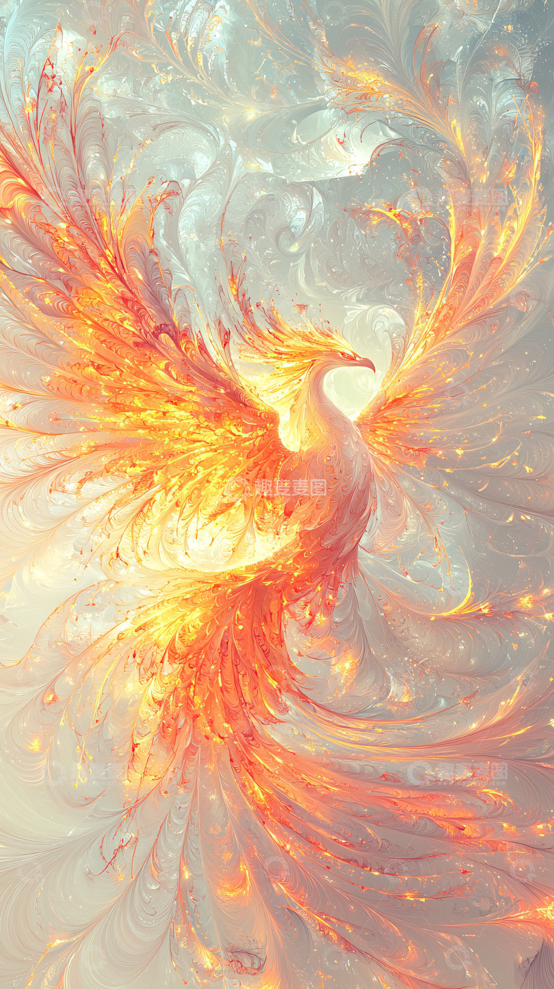 高清大图下载【趣麦麦图】火焰般绚丽的凤凰