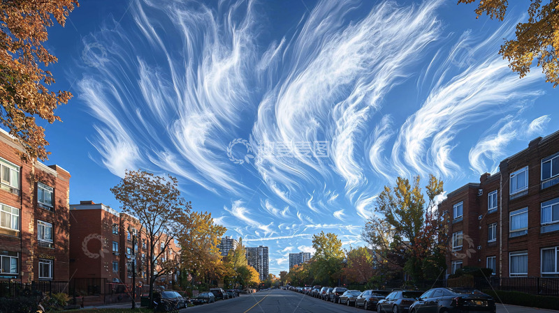 高清大图下载【趣麦麦图】如画般的卷云天空