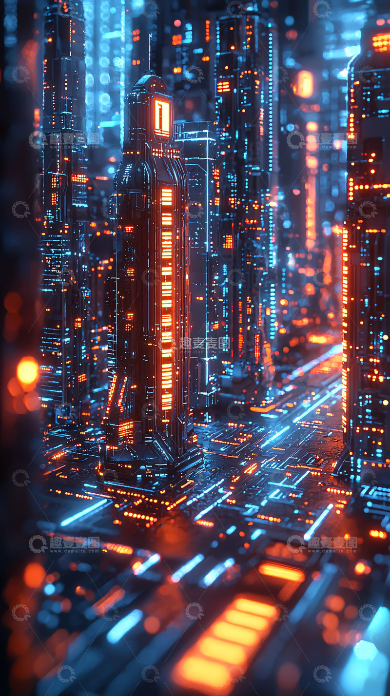 高清大图下载【趣麦麦图】未来科技感城市
