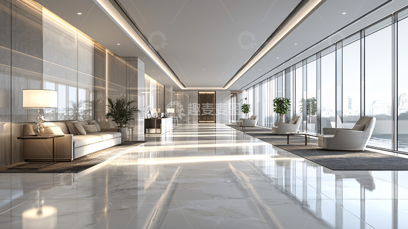高清大图下载【趣麦麦图】现代轻奢酒店大堂