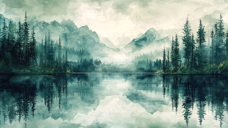 高清大图下载【趣麦麦图】水墨画山水