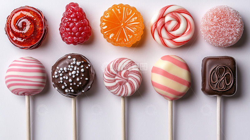 高清大图下载【趣麦麦图】彩色糖果棒棒糖