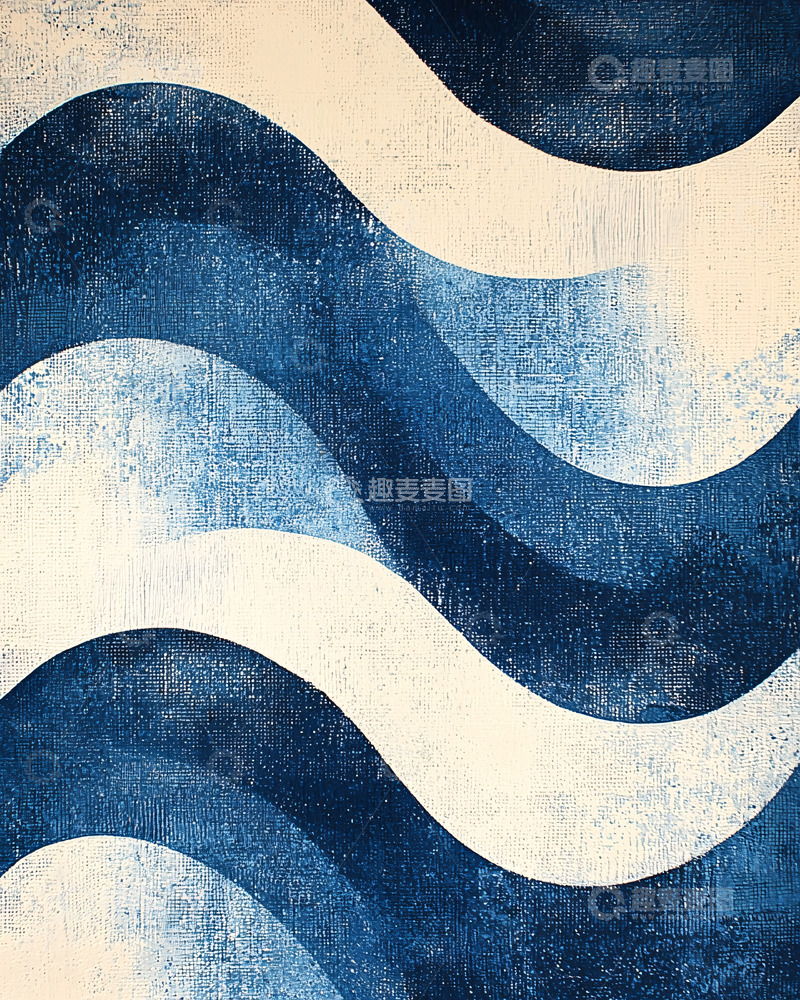 高清大图下载【趣麦麦图】抽象蓝色波浪