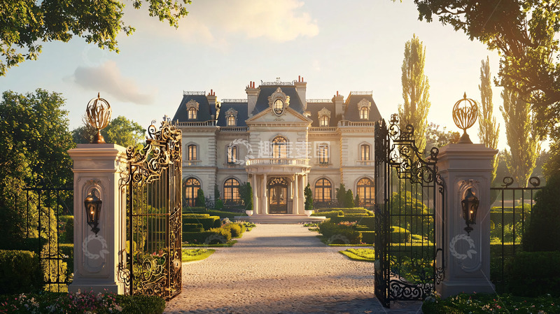 高清大图下载【趣麦麦图】欧式庄园别墅