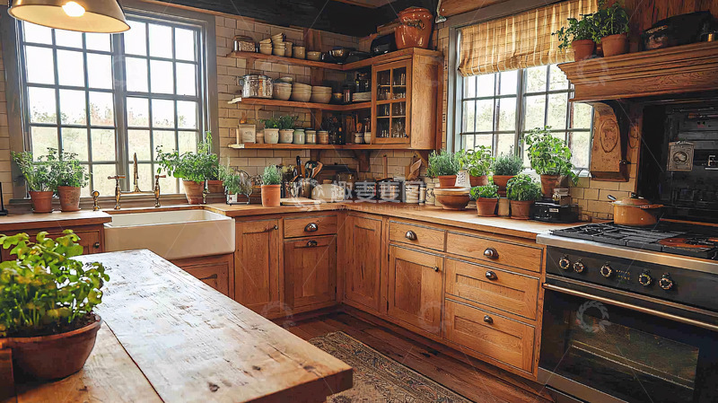 高清大图下载【趣麦麦图】乡村厨房