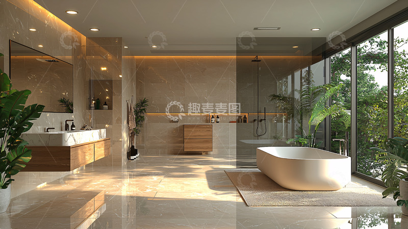 高清大图下载【趣麦麦图】现代简约轻奢卫生间设计