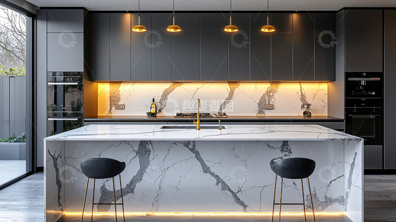 高清大图下载【趣麦麦图】现代极简风格厨房